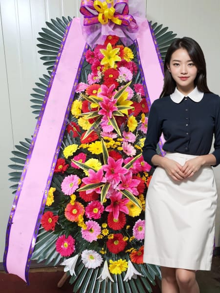 더리버사이드호텔 웨딩홀 3단화환 기본형